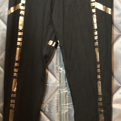 Victoria’s Secret Pink Ultimate Bling Joggers Black Ankle Legging High Waist
